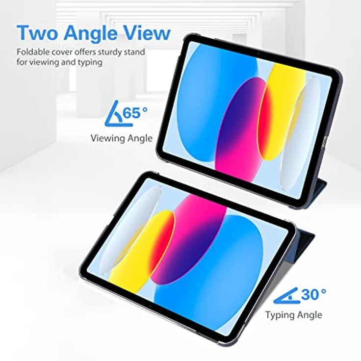ProCase Hülle für iPad 10/11 Generation 10.9 Zoll 2022, Dünnes Smart Case mit Auto Wake/Sleep Funktion - Navy – Bild 5