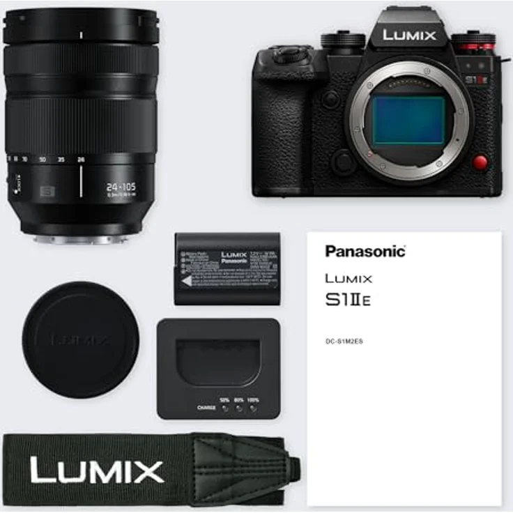 Panasonic LUMIX S1IIE Vollformat Kamera, 24MP, 6K 30p Video, Active I.S., L-Mount, inklusive 24-105mm Objektiv F4 – Bild 2