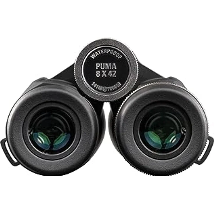 Dörr Puma 8x42, Dachkant-Fernglas mit hochgradig lichtdurchlässigen BAK-4 Prismen, titan-silberner Design und gummiertem Gehäuse – Bild 4
