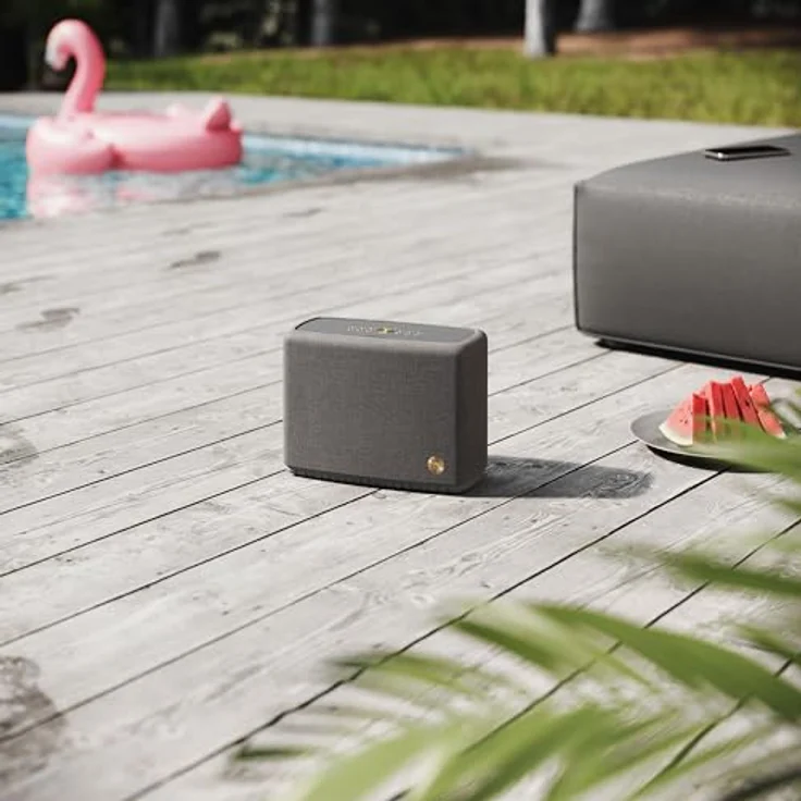 Audio Pro A15 W, Bluetooth Lautsprecher mit 11 h Akkulaufzeit und IPX2-Schutz, Grau – Bild 2