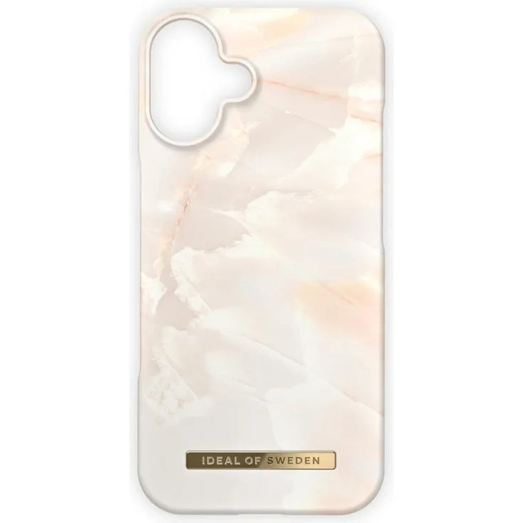iDeal of Sweden Printed Case iPhone 16, Rose Pearl Marble Handyhülle aus recyceltem Material, kratz- und schockresistent