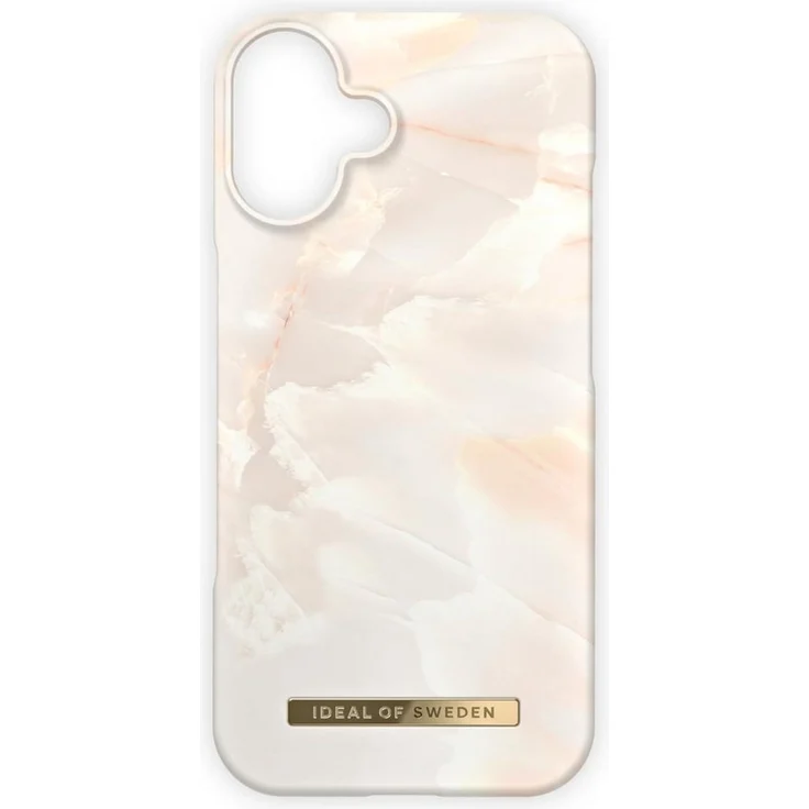 iDeal of Sweden Printed Case iPhone 16, Rose Pearl Marble Handyhülle aus recyceltem Material, kratz- und schockresistent