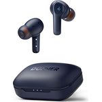 Donner Bluetooth Kopfhörer mit Geräuschunterdrückung, In Ear Kopfhörer kabellos mit 12mm Audiotreiber, intensiver Bass, Noise Cancelling Kopfhörer mit 4 Mikrofone, 32 Std Akku, Bluetooth 5.2 - blau