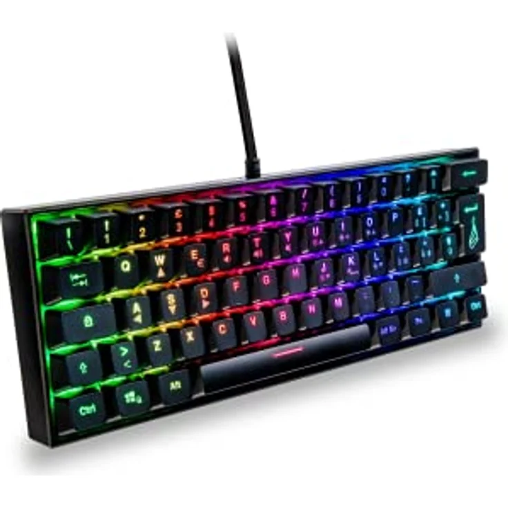 Surefire Kingpin M1 60% Mechanische Gaming Tastatur Italienisch, Gaming Keyboard klein & mobil, RGB-Tastatur mit Beleuchtung, 100% Anti-Ghosting-Tasten, italienisches Layout QWERTY – Bild 3