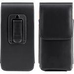 kwmobile Gürteltasche Hülle für Handys mit Gürtelclip - 17,2 x 8 cm Kunstleder Gürtel Case mit Gürtelschlaufe Schwarz - Griffbereit und geschützt