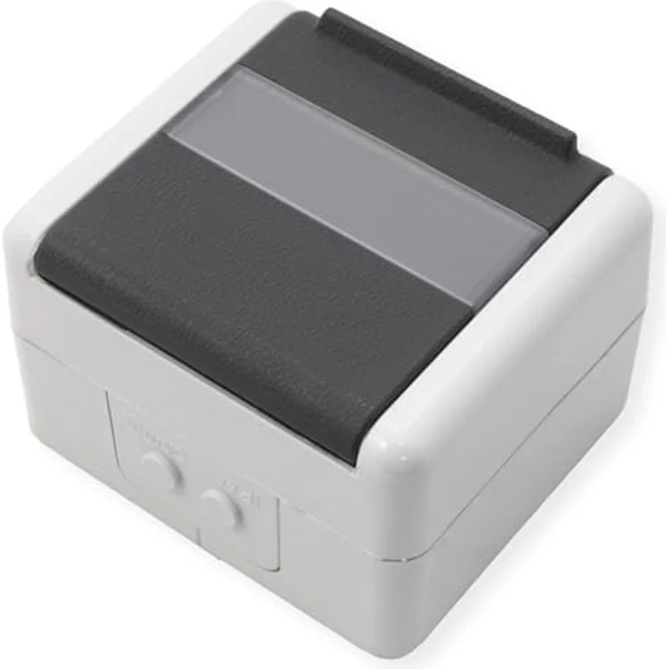 Telegärtner Netzwerkdose Aufputz CAT 5e/6/6a, IP44 Anschlussdose mit bruchsicherem grauem Gehäuse für bis zu zwei Datenanschlüsse – Bild 4