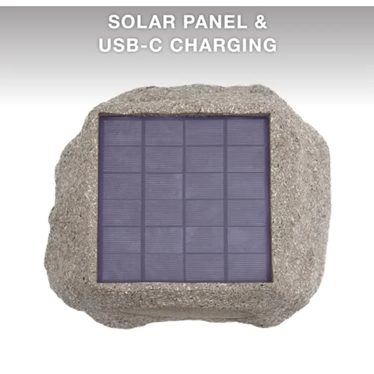 Victrola Rock Speaker Connect, Steinfarben, kabelloser Outdoor-Lautsprecher mit Bluetooth 5.3, 22 Std Akkulaufzeit, mit Solarladung. Bis zu 20 Rock-Lautsprecher vernetzbar, IP 65 Wasser- & staubdicht – Bild 4