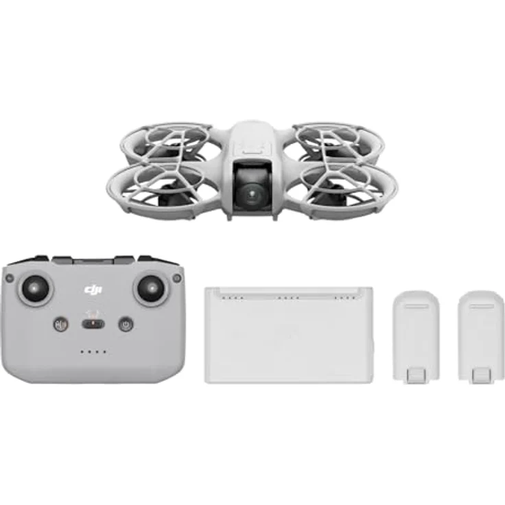 DJI Neo Fly More Combo, Mini drohne mit 4K UHD-Kamera für Erwachsene, 135g selbstfliegende Drohne, follow me funktion, Handstart, KI-Motivverfolgung, stabilisiertes Video, mit RC-N3 und 3 Akkus – Bild 1