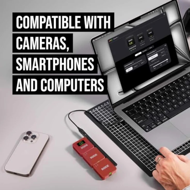 RØDE Wireless GO (Gen 3) – Kompaktes kabelloses Mikrofon mit 32-Bit Float Aufnahme, automatischer Pegelregelung und universeller Kompatibilität für Kameras, Telefone und Computer, Rosa – Bild 4