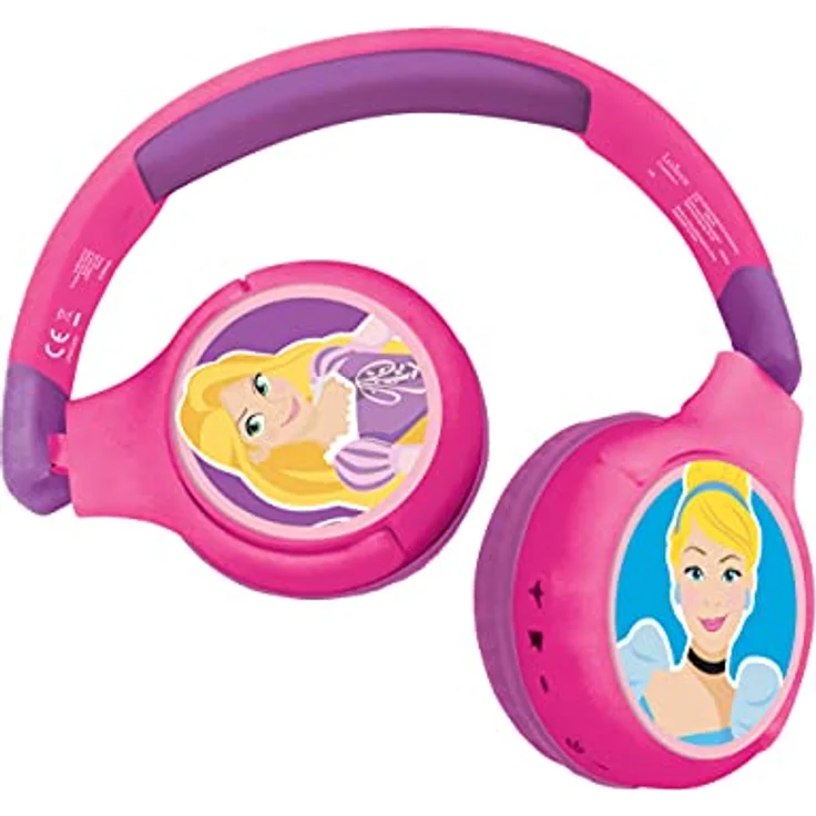 Lexibook Disney Prinzessin Kopfhörer für Kinder, faltbar, 2in1 Bluetooth mit Lautstärkebegrenzung, Frozen II Design – Bild 1