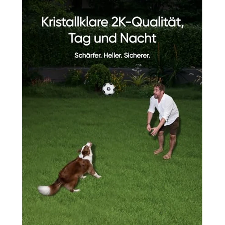 eufy Security E30 Floodlight Camera, Netzwerkkamera mit 360° Pan & Tilt, 2K Videoauflösung, KI-Detektion, wetterfest, Weiss/Schwarz – Bild 5