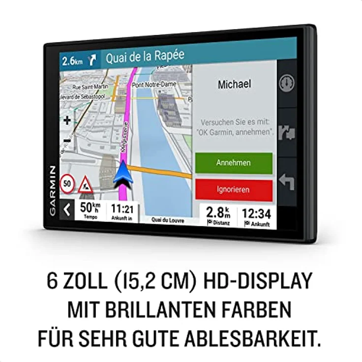 Garmin DriveSmart 66 MT-S, Navigationsgerät mit Amazon Alexa Built-in, 6 Zoll HD-Display, 3D-Europakarten, Verkehrsinfos in Echtzeit, umweltzonen-spezifische Routenführung – Bild 3