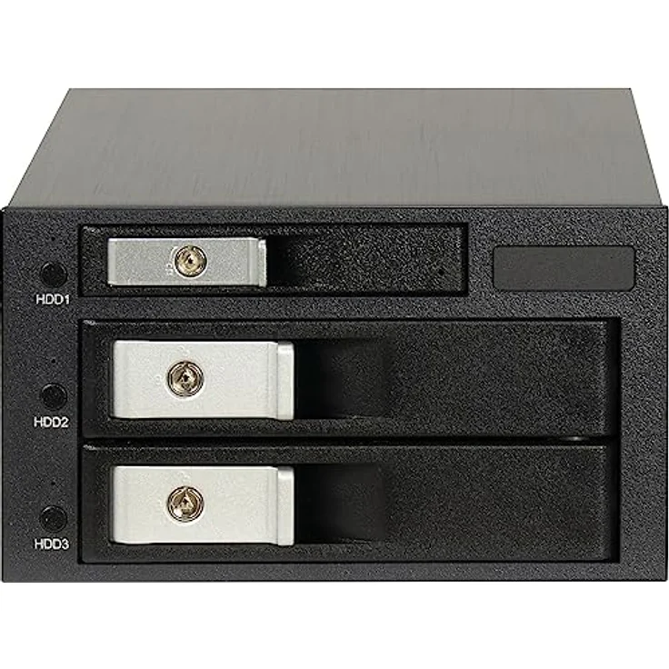 Intertech INTER-TECH HDD-Wechselrahmen ST-3525 fuer 1x 6,35cm 2,5Zoll und 2x 8,89cm 3,5Zoll, SSD + Festplatte Zubehör – Bild 2