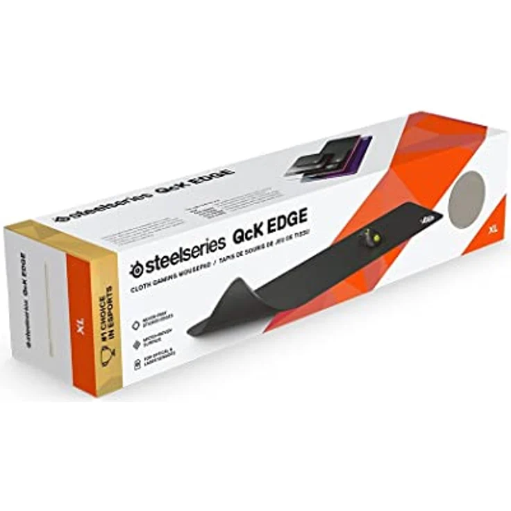 SteelSeries QcK Edge - Cloth Gaming Mouse Pad – abgenähter Rand zur Verhinderung der Abnutzung – optimiert für Gamingsensoren – Größe XL – Bild 3