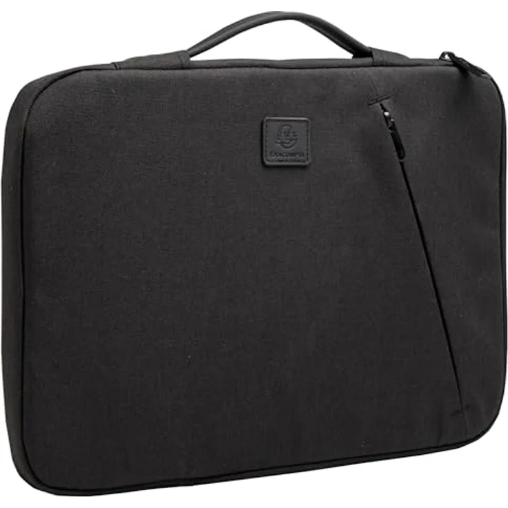 Exacompta Computerhülle, Schwarz, 37 x 28 x 2,5 cm, recyceltes rPET-Polyester, für 13-14 Zoll Laptops geeignet – Bild 3