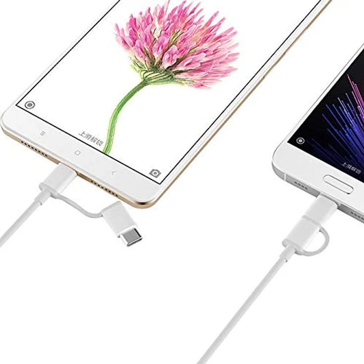Xiaomi Datenkabel SJX01ZM USB 3.1 zu Micro-USB incl. USB-C Adapter - white (SJV4083TY) – Bild 6