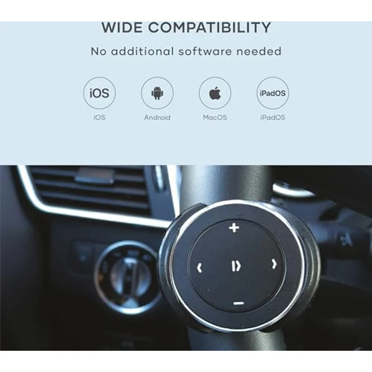 Satechi Bluetooth Media Button, Bluetooth Fernbedienung für Smartphone und Tablet, schwarz – Bild 7