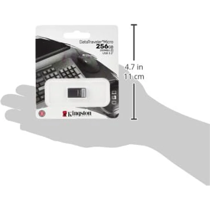 Kingston DataTraveler Micro - USB-Flash-Laufwerk - 256GB - USB 3.2 Gen 1 (DTMC3G2-256GB) – Bild 3