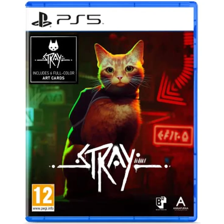 Meridiem Stray, PS5-Games, Cybercity Adventure Game with 6 Full-Colour Art Cards – Bild 1
