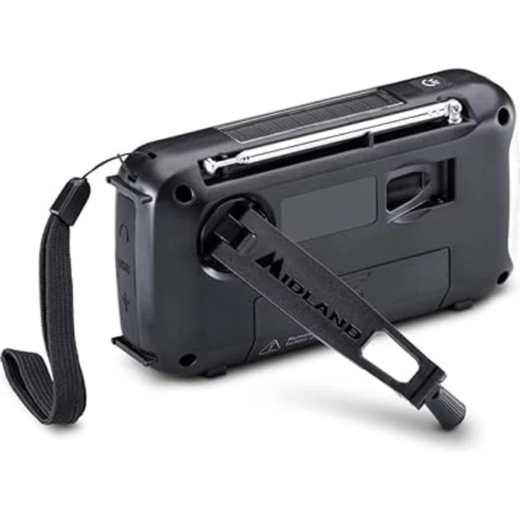Albrecht Midland ER100 Notfallradio, 2600mAh Akku für bis zu 25 Stunden, FM/AM Empfang, Schwarz/Rot – Bild 3