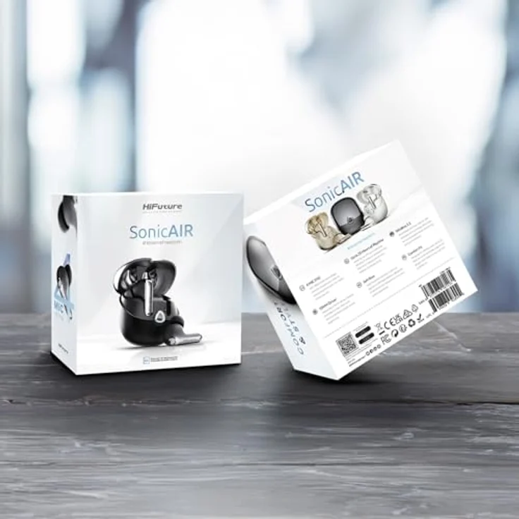 HiFuture Sonic Air TWS EarBuds, In-Ear Kopfhörer mit 35 Stunden Akkulaufzeit, 10-mm-Treibern, IPX5 Wasserdichtigkeit, kabellos, weiss – Bild 8