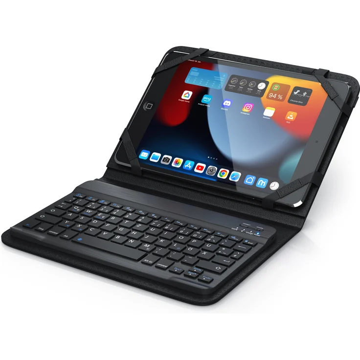 Aplic Tablet-Tastatur Bluetooth-Keyboard Kunstledercase 9-10" Tablets, schwarz