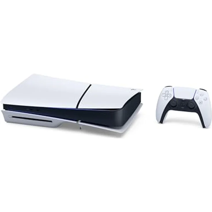 Sony Playstation 5 Slim Disc Edition, Spielkonsole mit ultraschneller SSD, haptischem Feedback und 3D-Audio, Schwarz-Weiß – Bild 5