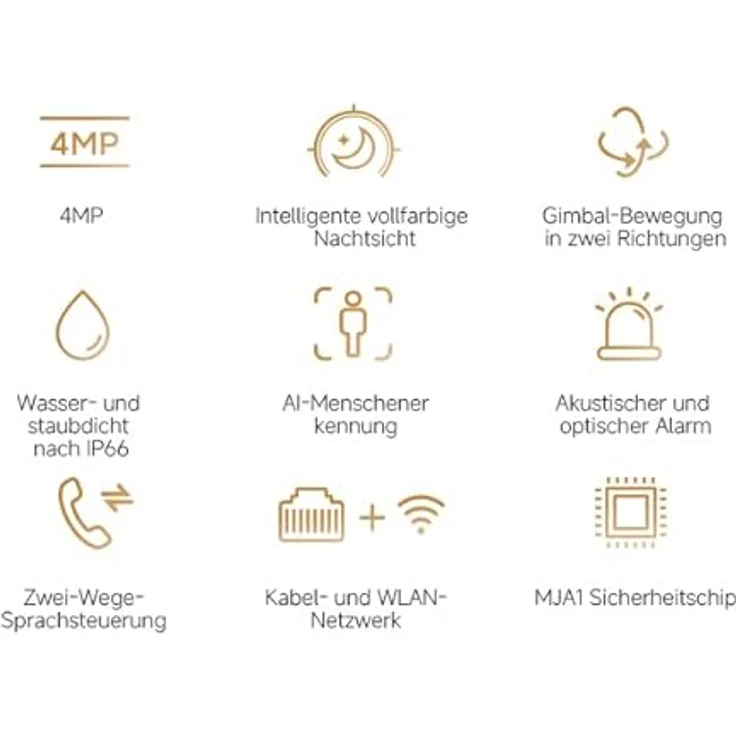XIAOMI Smart Camera CW300 (CW300), IP-Sicherheitskamera mit 2560 x 1440 Pixeln, Nachtsicht und 2-Wege-Audiosystem – Bild 3