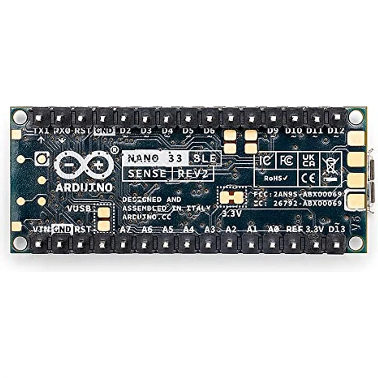 Arduino Nano 33 BLE Sense Rev.2, Einplatinencomputer mit nRF52840 Prozessor, 9-Achsen IMU und integrierten Sensoren – Bild 4