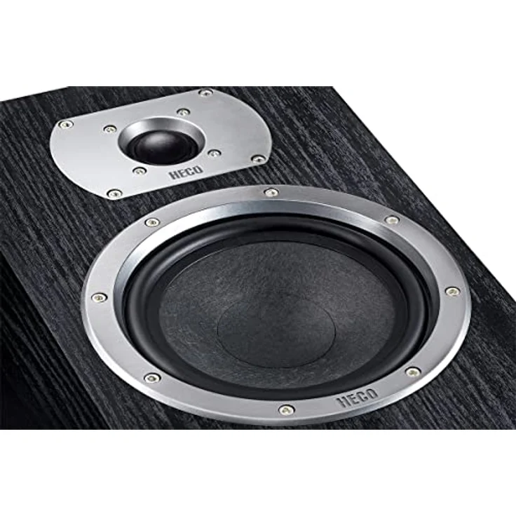 Heco Victa Prime 302 , 2 Wege Heimkino- und Stereo-Regallautsprecher , 1 Paar, Farbe:Schwarz Regallautsprecher - 85 Watt - schwarz – Bild 4