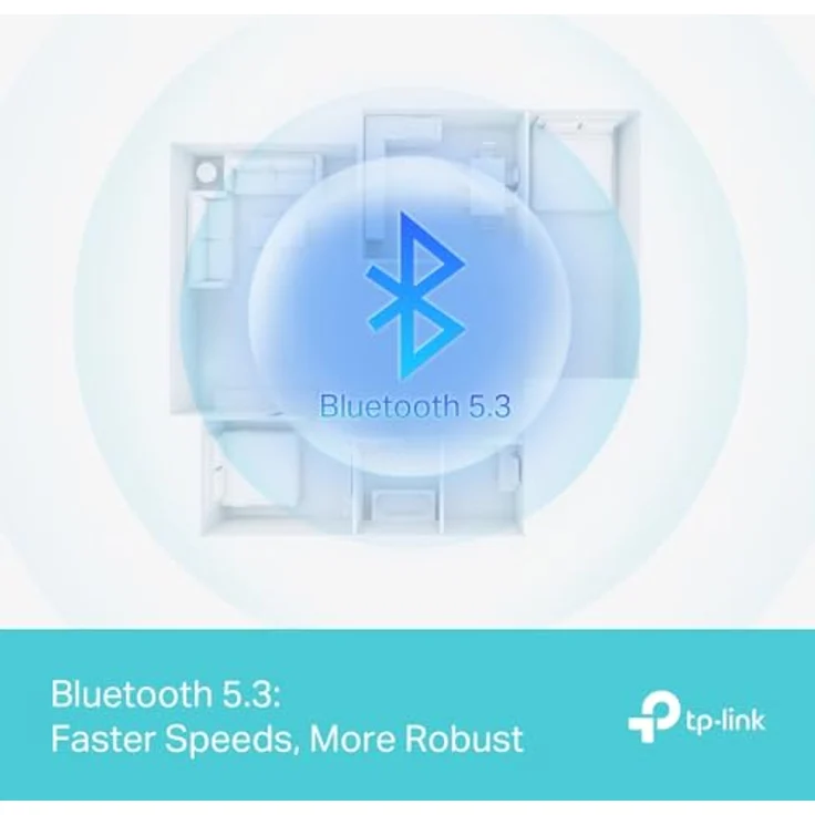 TP-Link UB500 Plus Mini USB Bluetooth 5.0 Adapter Dongle für PC Laptop Desktop Computer, Windows 11/10/8.1/7, Plug & Play - Bluetooth 5.3, Einstellbare Antenne, 7 Geräte gleichzeitig verbindbar – Bild 3