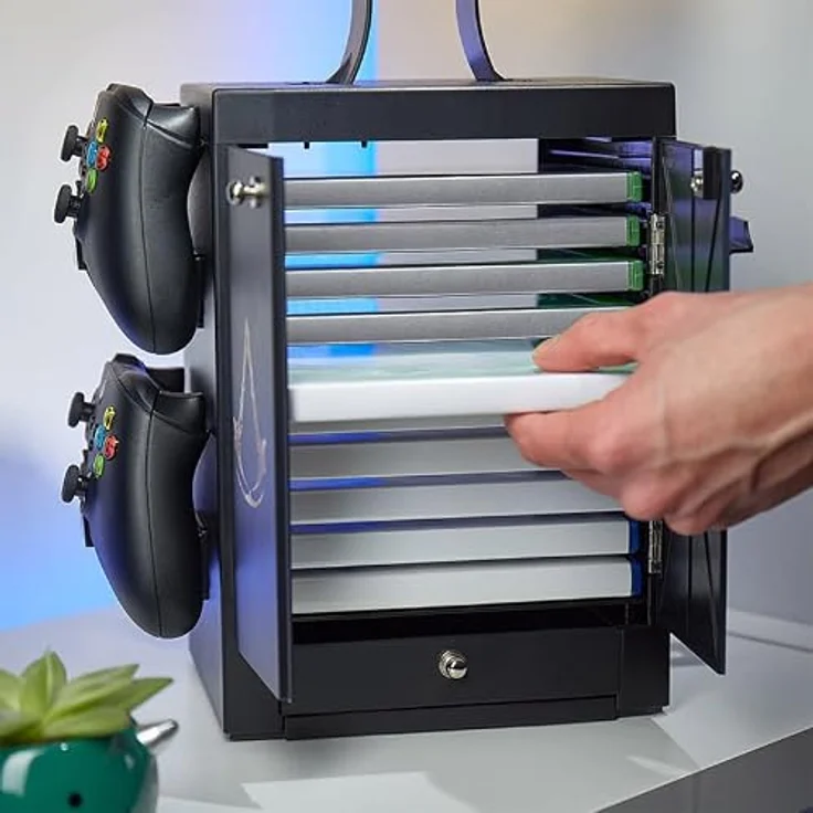 Numskull Assassin's Creed - Mirage Gaming Locker für bis zu 10 Spiele, schwarz – Bild 8