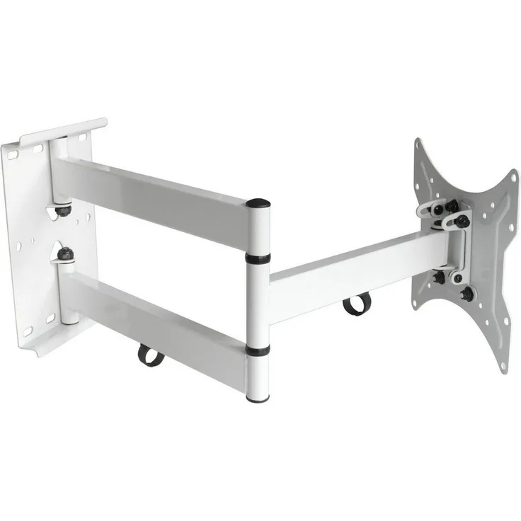 Drall Instruments L22W TV-Wandhalterung, weiß, 16" bis 50" Zoll Fernseher Monitore, schwenkbar, neigbar