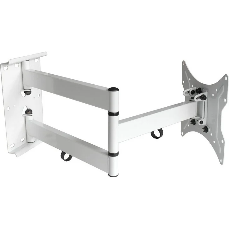 Drall Instruments L22W TV-Wandhalterung, weiß, 16" bis 50" Zoll Fernseher Monitore, schwenkbar, neigbar
