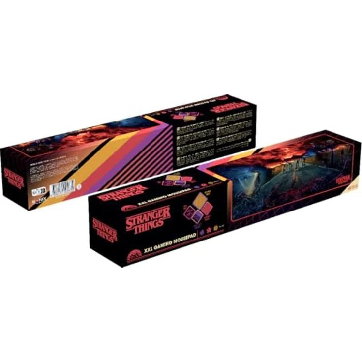 Konix Stranger Things XXL Mousepad Memories, rutschfeste Gummioberfläche, 90 x 46 cm, mehrfarbig – Bild 7