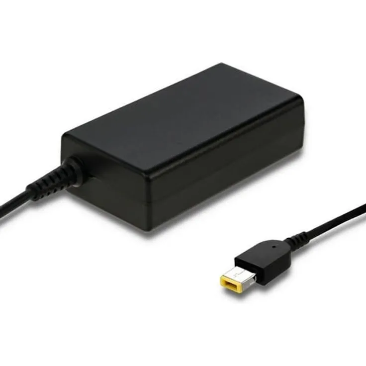 Qoltec 51556 Laptop-Netzadapter, 65 W, 20 V/3.25 A, kompatibel mit Lenovo Square Tip, schwarzes Design