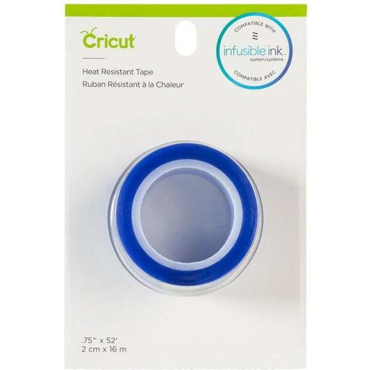 Cricut Heat Resistant Tape, hitzebeständiges Klebeband für Thermotransfer, 16 m x 2 cm, blau, bis 205°C – Bild 1