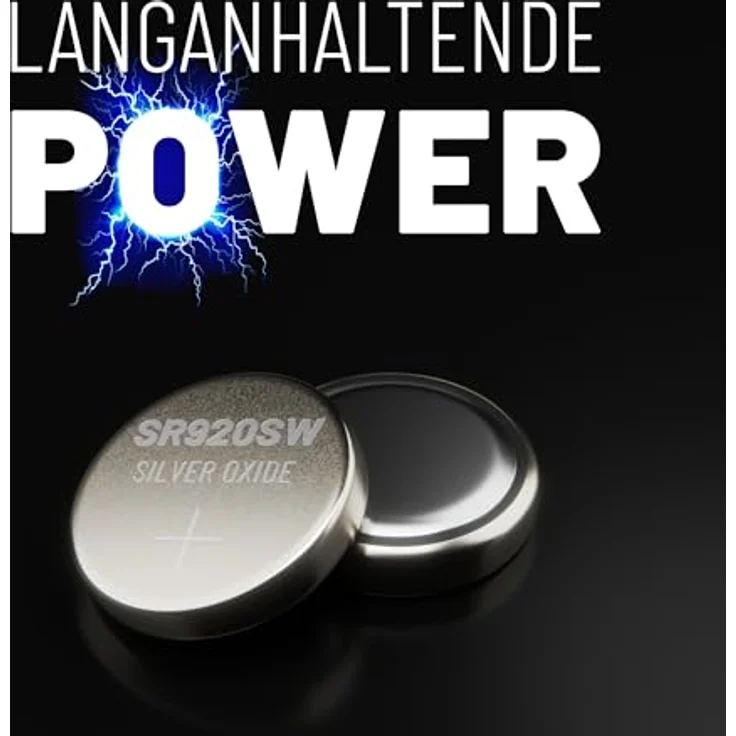 ABSINA SR920SW Uhrenbatterie 1,55V Silberoxid, 10er Pack, auslaufsicher, lange Haltbarkeit, ideal für Uhren und medizinische Geräte – Bild 4