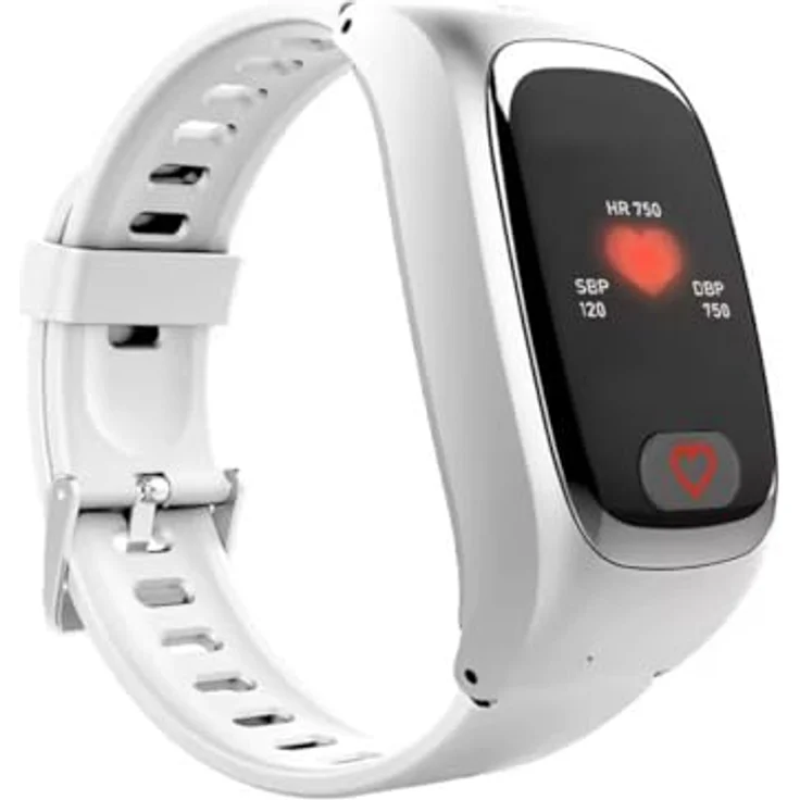 NikuTRAX Notrufuhr NPC182S-IoT, weiße Smartwatch mit aktivierter SIM und GeoTRAX Portal, GPS, 2-Wege-Sprachkommunikation, Gesundheitsüberwachung – Bild 2