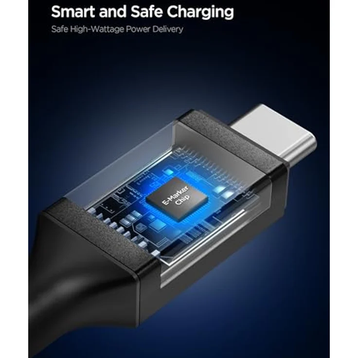 Spigen ACA09460, 2 m USB C Kabel, USB 3.2 Gen 1, 5 Gbit/s, Schwarz – Bild 3