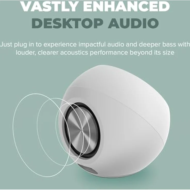 CREATIVE Pebble Pro (Schwarz), USB-C PC-Lautsprecher mit Bluetooth 5.3, RGB-Beleuchtung, USB-Audio und Mikrofonanschluss – Bild 3