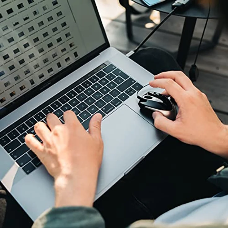 Verbatim Go-Mini optische Travel-Maus, kleine Computermaus mit einziehbarem Kabel, USB-A, USB-Maus mini mit 1000 dpi, für Laptop, Notebook, PC und MAC, kompaktes Design, schwarz – Bild 4