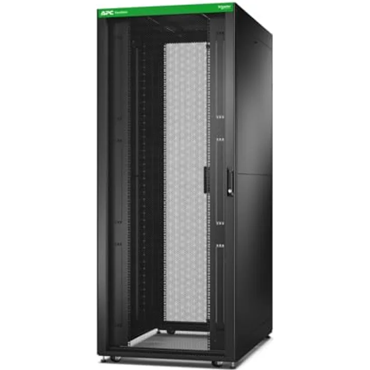 APC Easy Rack ER8212, 42U 19 Zoll Serverschrank mit Dach, Seitenpaneelen und Rollen, schwarz, 800 mm breit, 1100 mm tief, ohne Boden