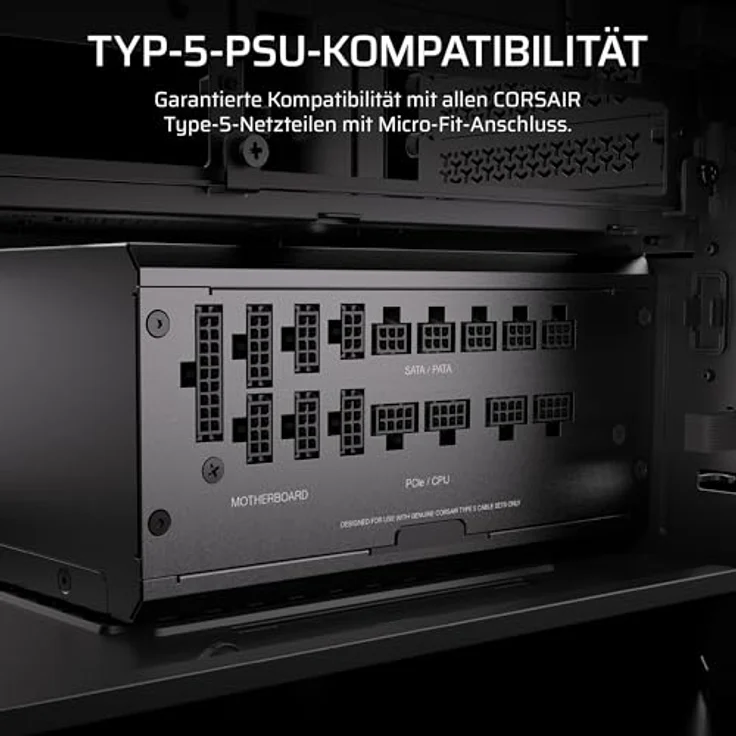 CORSAIR Elite Premium Cable Starter Kit Type 5, Netzteil-Kabelset in Schwarz – Bild 4