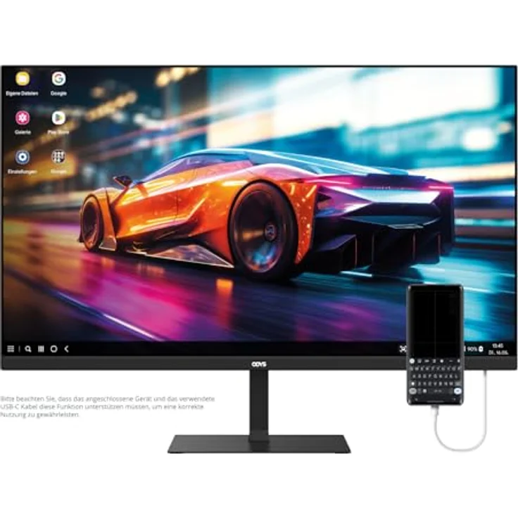 Odys i27-Q-100-27 Zoll (69 cm) Office & Gaming Monitor, WQHD, FreeSync, USB-C, Schwarz – Bild 5