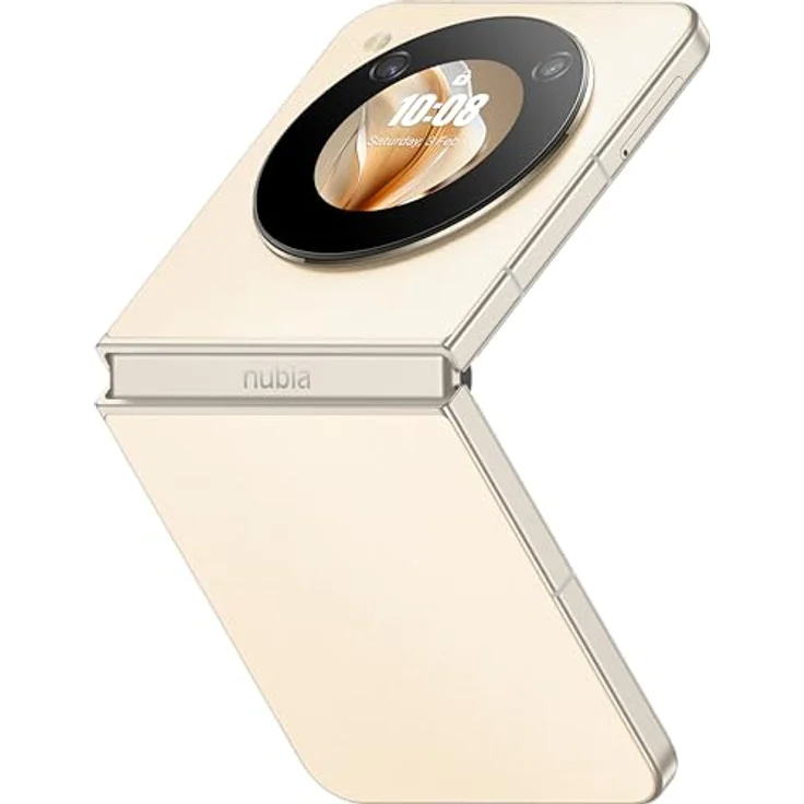 Nubia Flip 5G 6.9" (17.53cm) FHD+ Hole Display (8GB RAM, 256GB ROM, Kamera 50MP, 5200mAh Akku, Android 13) Gold Smartphone – Bild 3