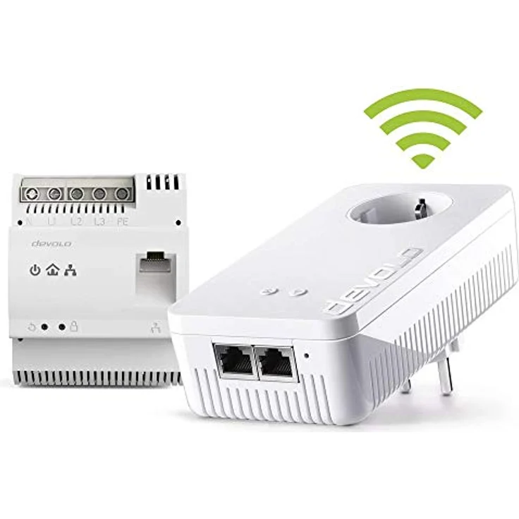 Devolo dLAN 1200+ DINrail WiFi ac (1x Gigabit-Powerline-Bridge für die Hutschiene und 1x dLAN 1200 WiFi ac Adapter, 1200Mbit-s per Powerline-Verbindung, Internet über die Steckdose, PowerLAN) – Bild 2