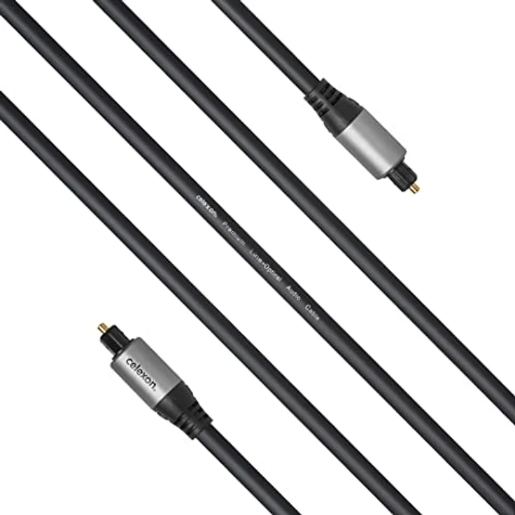 celexon Toslink Optisches Audiokabel 10,0m - Professional Line, 2-fach geschirmt, vergoldete Kontakte, schwarz – Bild 6