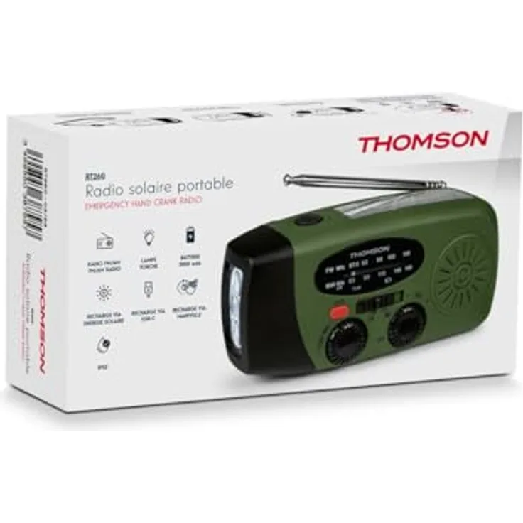 Thomson Kassettenradio RT260, mehrfarbig, kompaktes Design mit Ref S8108142