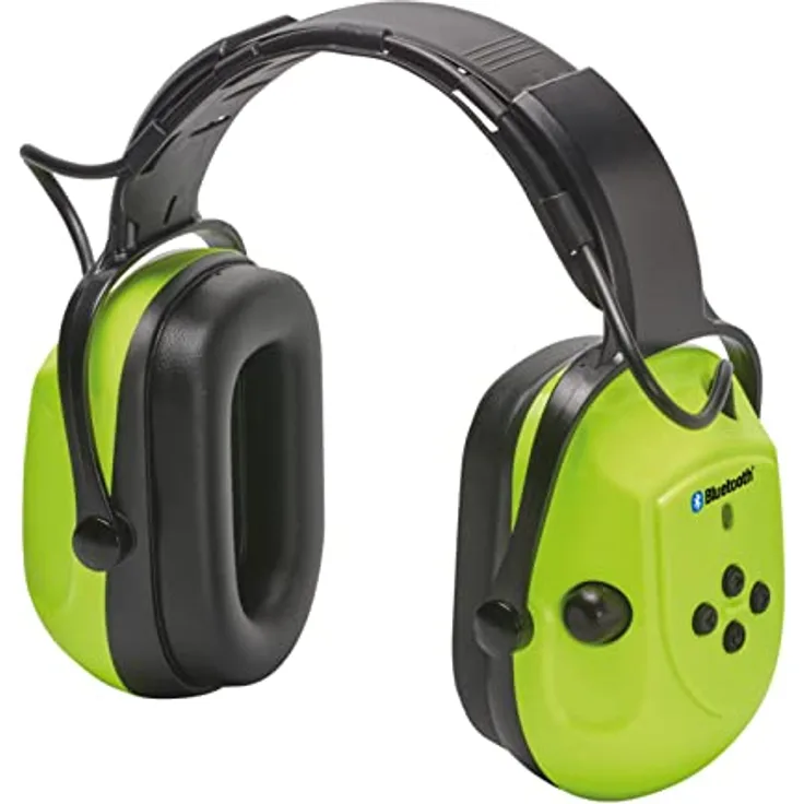 Gebol Kapselgehörschutz Profi Bluetooth | bequemes Telefonieren und Musik hören | Mikrofon mit Geräuschreduzierung | für Damen und Herren | Größe universal | neongrün, schwarz | 1 Stück